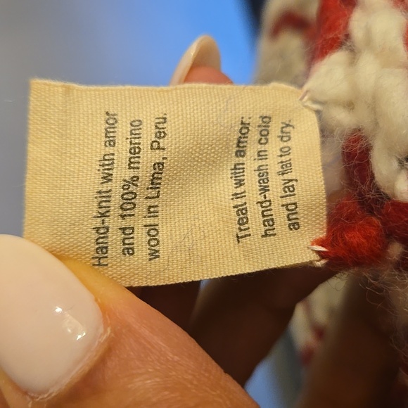 Tuckernuck Sh*t That I Knit Navy Team USA Chunky Knit Peru Wool Beanie Unisex - Picture 9 of 9